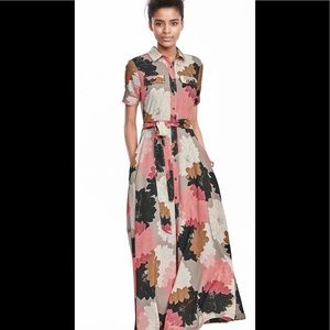 Banana Republic Floral Maxi ShirtDress  NWOT